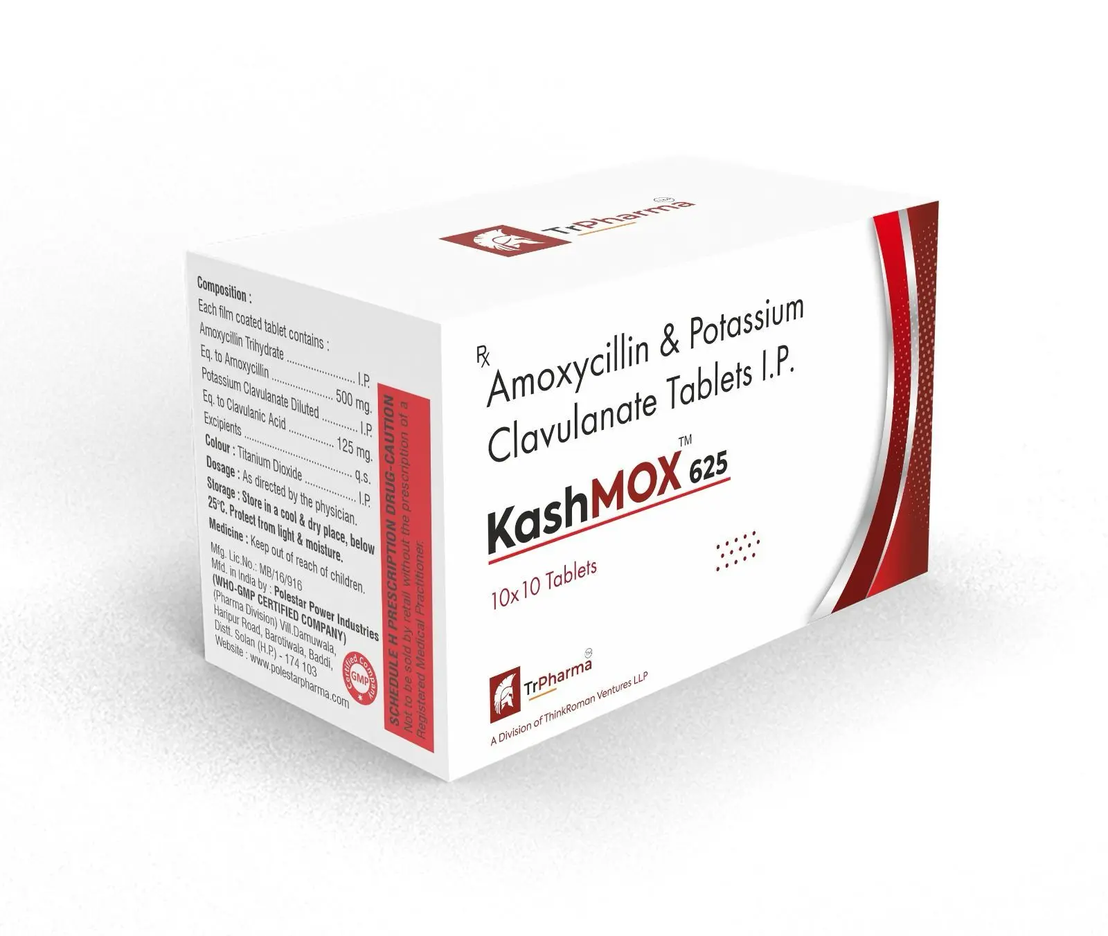 KashMOX 625 - Amoxicillin Potassium Clavulanate Antibiotic by TrPharma